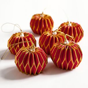 Weihnachtsbaumschmuck Lampeeon Rot 6 Stück