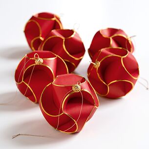 Weihnachtsbaumschmuck Triskele 6 Stück Rot