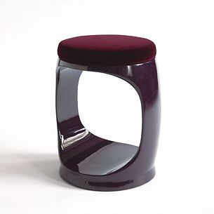 B-WARE - Signet Ring Stool mit Samtkissen Aubergine