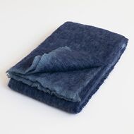 Cushendale: Mohair-Plaid aus Irland Navy