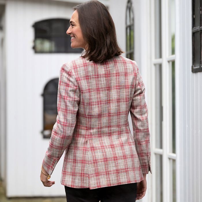 Risby & Leckonfield Blazer rot/beige Gr. 36