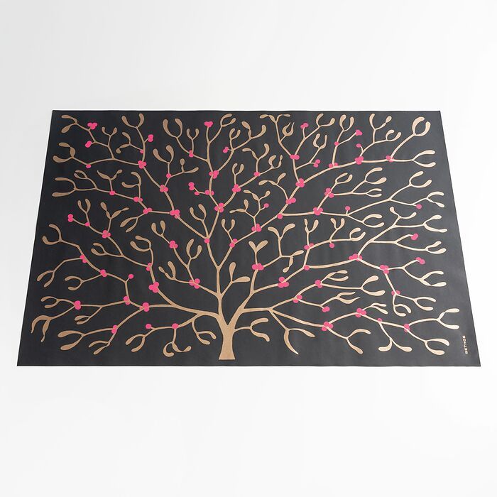 BETHGE Geschenkpapier Mistel 50 x 70 cm (3 Bögen)