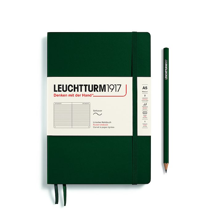 Leuchtturm1917 Notizbuch A5  liniert Forrest Green