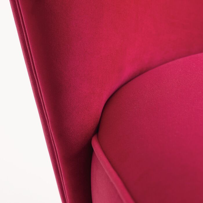 Mid-Century-Sessel Kopenhagen Ruby Velvet