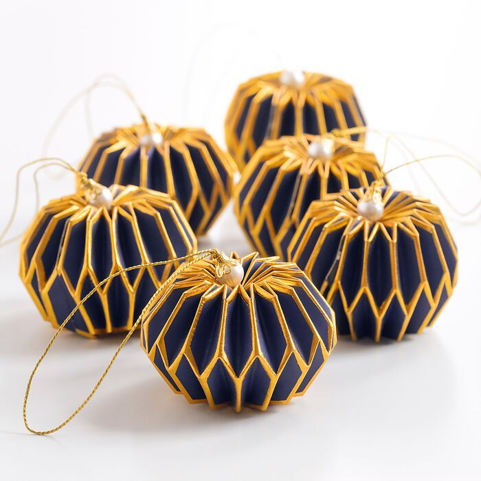 Weihnachtsbaumschmuck Lampeeon Blau 6 Stück