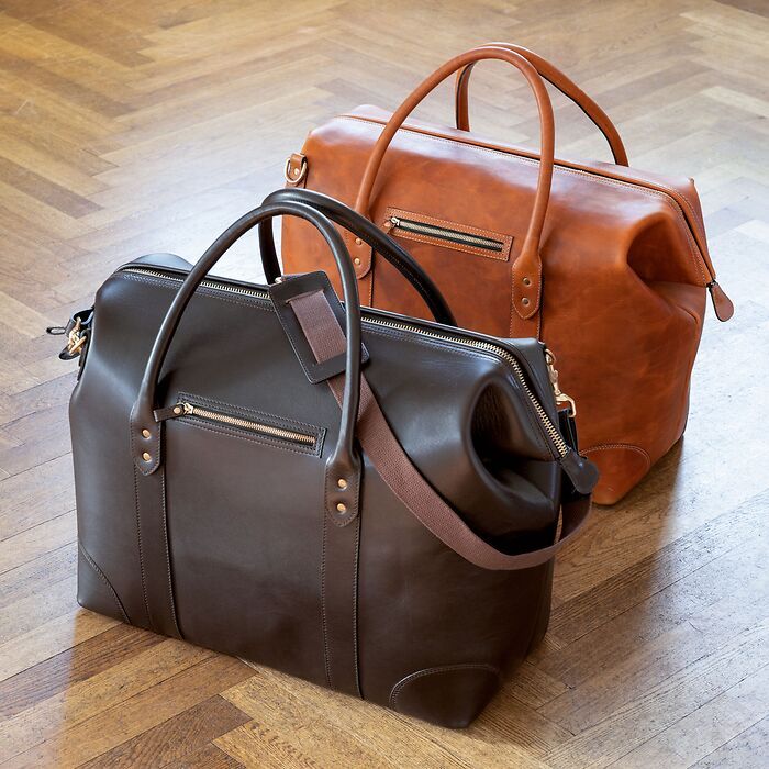 Hammann X Torquato Weekender XXL Stierleder Cognac